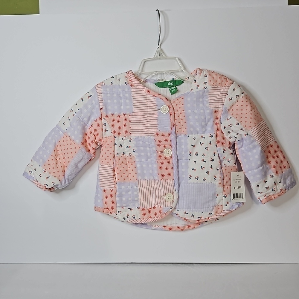 Dip Infant  Quilted Button  Jacket  Sz 6-12 mos Pink Lavender  NWT